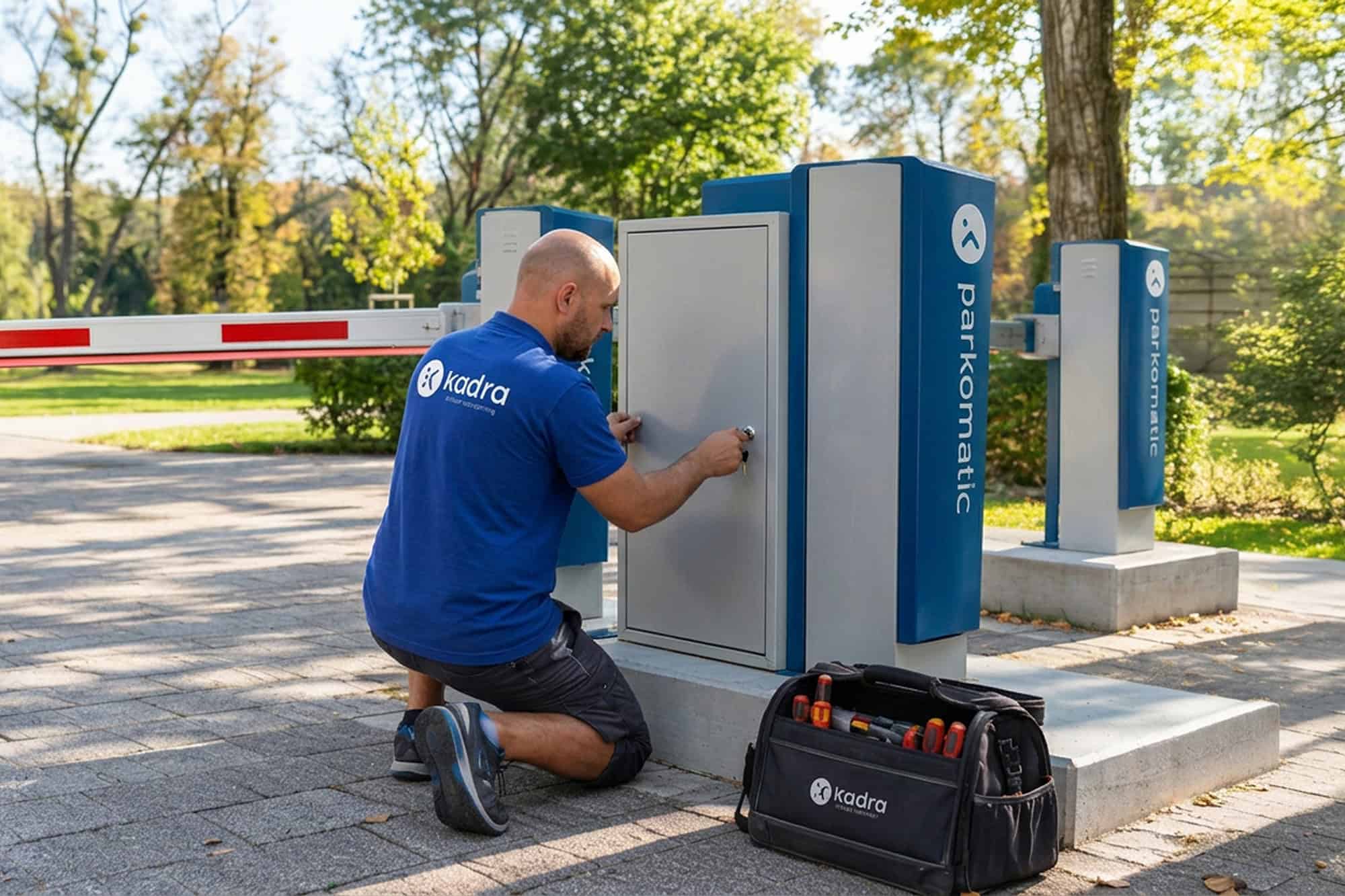 Automatic Door Inspection: What to Check Daily, Seasonally, and Every 6 Months 10 Installation of Kadra parking barrier system for access control and security.