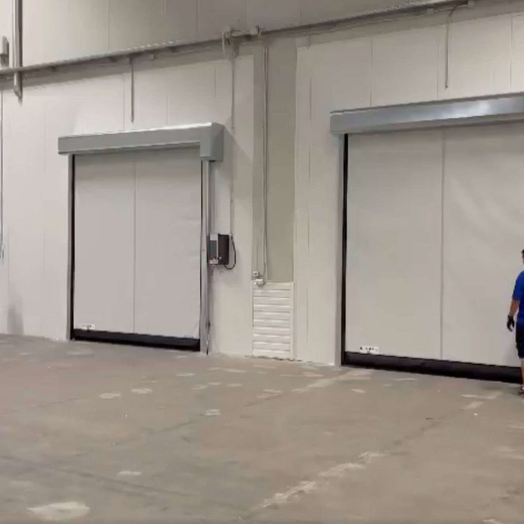 Three rapid doors for a cold storage warehouse